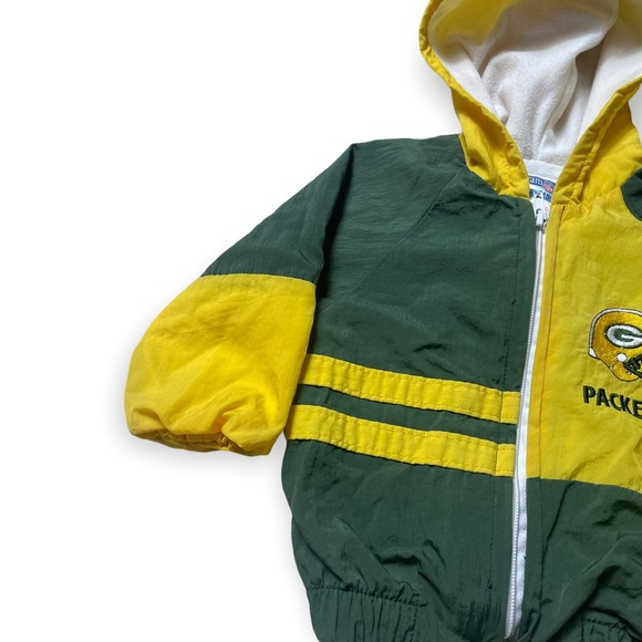 Vintage Team NFL Babyfair Green Bay Packers Football Windbreaker Zip Up Jacket - Picture 3 of 8